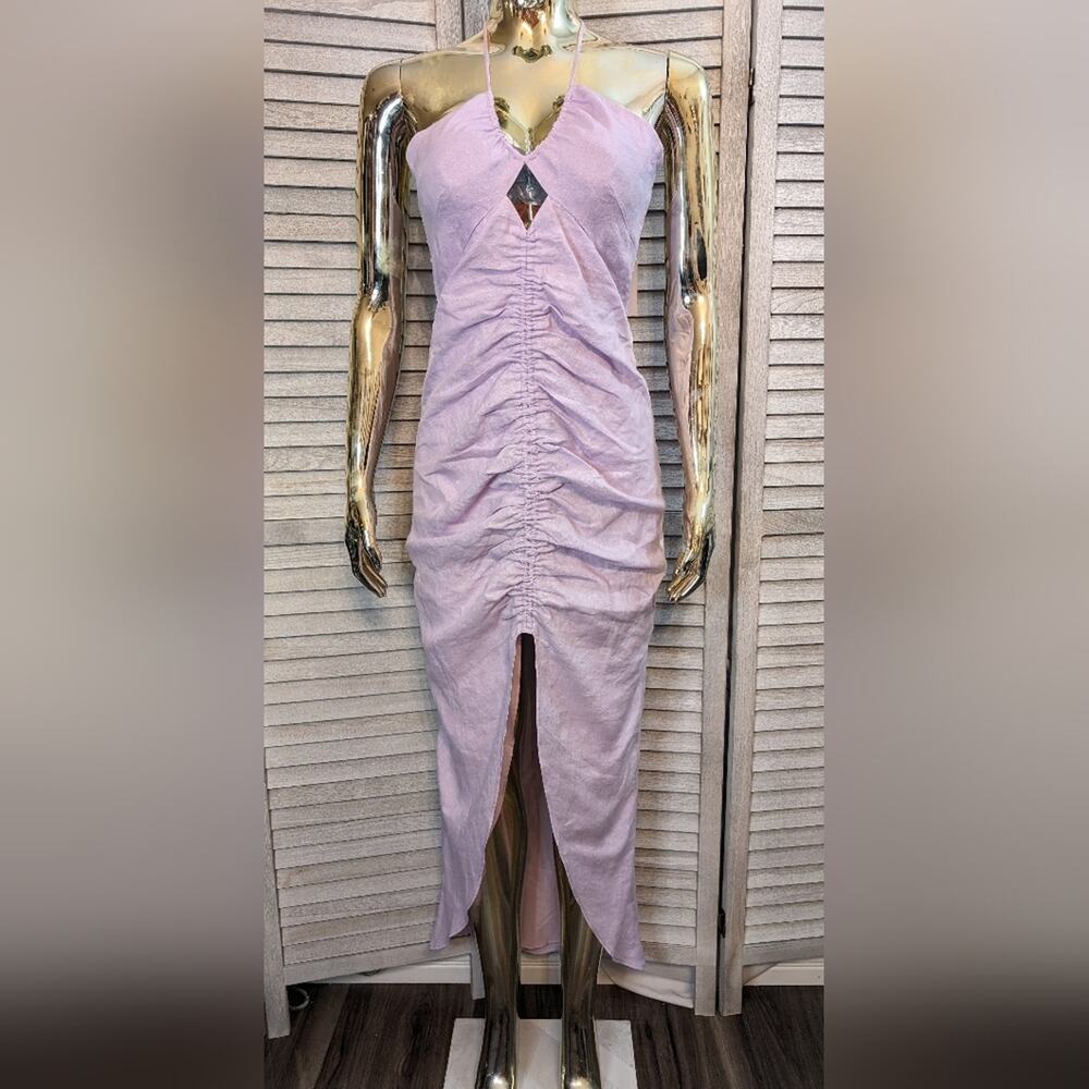 NWT Rumer Estelle Halter Maxi Dress in Linen
